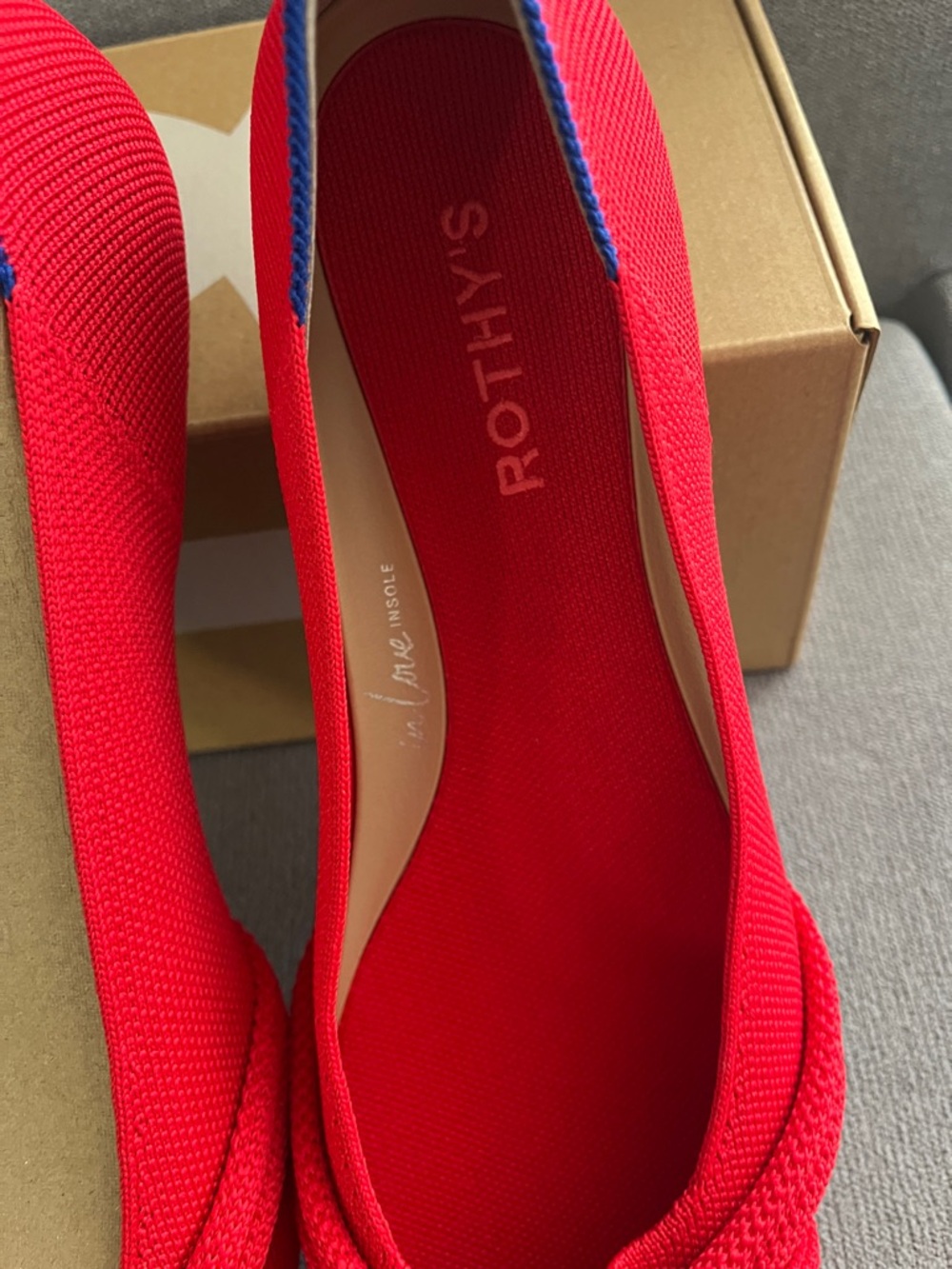 Rothy's Red Knot Ballet Flats - Women's Slip-On Knit Loafers 10.5 Women’s - Picture 2 of 10